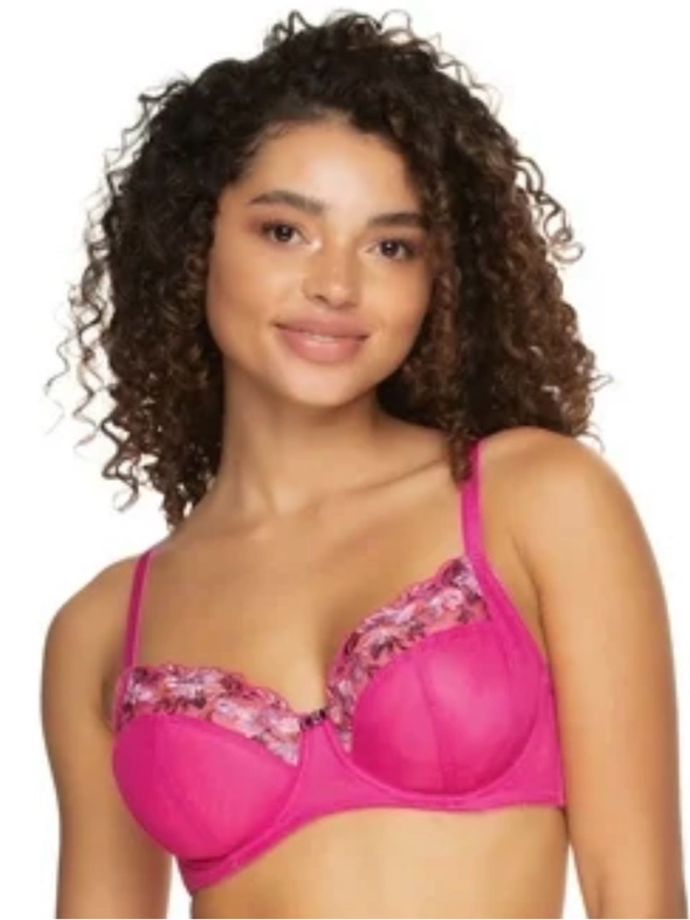 Paramour by Felina Fuchsia Lace-Trim Underwire Bra 40 H